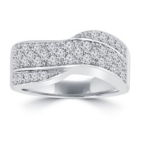 1.25 ct Ladies Round Cut Diamond Anniversary Ring 
